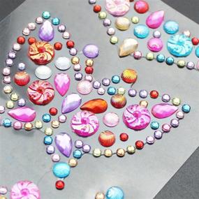 img 2 attached to Rhinestones Stickers Self Adhesive Scrapbook Multicolor