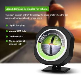 img 2 attached to 🚗 TOPINCN LED Car Inclinometer - High Visibility Angle Slope Meter Level Tilt Gauge & Gradient Balancer Tool for Vehicle, Electronic Boat & Compass