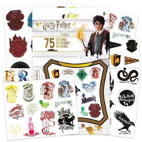 img 1 attached to 🔮 Волшебные временные татуировки Harry Potter: набор из 75 штук, прекрасный подарок для детей и подростков (аксессуары костюма)