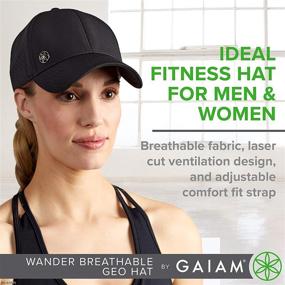 img 1 attached to Gaiam Women's Breathable Ball Cap with Pre-Shaped Bill – Adjustable Size Ideal for Running