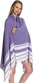 img 4 attached to 🏖️ DEMMEX 2021 Ibiza Softest Turkish Cotton Beach Towel: Versatile XXL Blanket for Beach, Picnic, and Yoga (Purple)