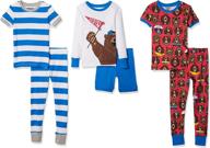 🦖 spotted zebra 6 piece snug fit dinoland boys' clothing: stylish sleepwear & robes logo