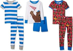 img 4 attached to 🦖 Spotted Zebra 6 Piece Snug Fit Dinoland Boys' Clothing: Stylish Sleepwear & Robes