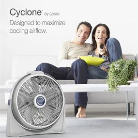 img 3 attached to 🌀 Lasko 3520 Cyclone Air Circulator Floor Fan - Powerful 3-Speed Cooling, 20 Inch, White