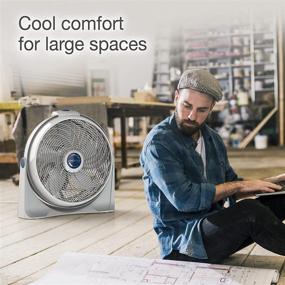 img 2 attached to 🌀 Lasko 3520 Cyclone Air Circulator Floor Fan - Powerful 3-Speed Cooling, 20 Inch, White