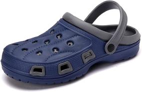 img 4 attached to 👟 Ultimate Comfort and Style: SANOSSI Lightweight Sandals for Men with Outdoor Slippers, Mules & Clogs