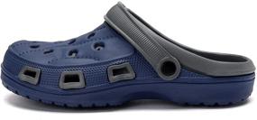 img 2 attached to 👟 Ultimate Comfort and Style: SANOSSI Lightweight Sandals for Men with Outdoor Slippers, Mules & Clogs