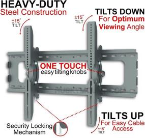 img 3 attached to 📺 Husky Mounts Tilting Bracket Wall Mount: Easy One-Person Installation, Fits 37"-90" Flat Screens, Adjustable Tilt, Inclusive Hardware