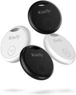 4-pack key finder locator wallet tracker with phone app - kimfly smart bluetooth tags for android/ios phone black and white - item finder, phone finder, wallet finder, keychains logo