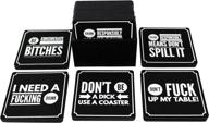 summit one funny coasters for drinks: set of 10, ideal man cave accessories logo