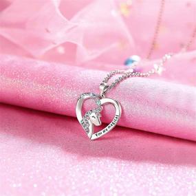 img 1 attached to 🦄 Sincere Christmas Unicorn Necklace: A Sparkling CZ Unicorn Heart Pendant for Little Girls - Perfect Unicorn First Day of School Jewelry & Birthday Party Xmas Gift for Daughter, Granddaughter, Niece