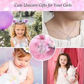 img 3 attached to 🦄 Sincere Christmas Unicorn Necklace: A Sparkling CZ Unicorn Heart Pendant for Little Girls - Perfect Unicorn First Day of School Jewelry & Birthday Party Xmas Gift for Daughter, Granddaughter, Niece