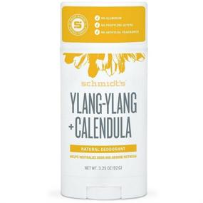 img 1 attached to 🌿 Schmidt's Natural Deodorant, Ylang-Ylang + Calendula 3.25 oz (Pack of 2): Natural Odor Protection with a Soothing Scent