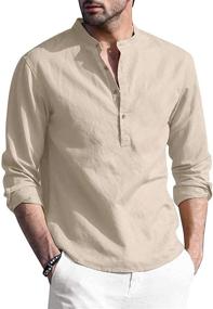 img 4 attached to 👕 Style and Comfort Combined: HWILEGEND Casual Cotton Button Henleys