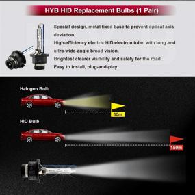 img 4 attached to 🚘 HYB 8000K 35W D2S Заменитель автомобильной ксеноновой лампы освещения HID-фар (2 шт) - Яркие и надежные автомобильные фары для повышенной видимости