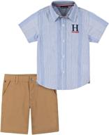 🩳 tommy hilfiger boys' clothing sets: shirt and shorts pieces logo