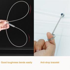 img 1 attached to Nylon Spring Drainage Tool for Refrigerator Car Sunroof, Bendable Frozen Water Clog Remover 🧊 Cleaning Brush for Kitchen Drain Pipe - Internal Long Hose, JSONO Fridge Drain Hole Dredging (155+6cm)