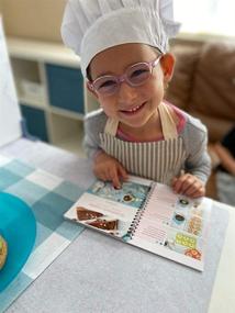 img 2 attached to 👩 Tovla Jr. Kids Cookbook Set: Apron, Hat & Pocket | Fun Cotton Canvas for Baking, Painting, Gardening | Ages 4-10