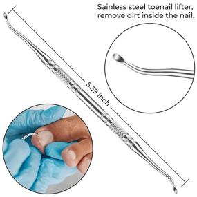 img 2 attached to JTIEO Ingrown Toenail Tool Kit - 9PCS Professional Stainless Steel Pedicure Set for Effective Ingrown Toenail Treatment & Thick Nail Care