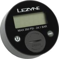 🚴 lezyne 350 psi digital gauge bike pump accessory: a high-performance essential for cyclists - black, 2.5 inch logo