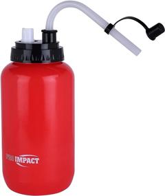 img 2 attached to 35.5 Oz. Pro Impact Squeezable Plastic Water Bottle with Long Straw and Spray Cap - Ideal for Boxing, Hockey, Lacrosse, Baseball, Gym, Yoga, Sports, Cycling, Football - BPA Free