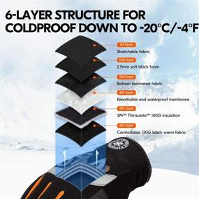 img 3 attached to 🧤 Vgo Thinsulate Winter Gloves: Stay Warm in Style with Orange Color