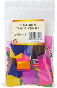 img 3 attached to 🎨 Hygloss Products Mosaic Bleeding Tissue Paper Squares 1x1 Inch - Arts & Crafts, DIY Projects, Classroom Activities & More - 20 Assorted Colors, 2400 Pieces