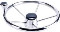 🚤 enhance your boating experience with amarine made 5-spoke 13-1/2 inch destroyer style stainless boat steering wheel логотип