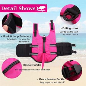 img 3 attached to 🐶 Optimized Search: Extra Large Dog Life Jacket with Reflective Strap - Swim Vests for Large Dogs, Bulldog Lab Puppy Float Coat, Flotation Device Preserver Belt, Lifesaving Flotation Suit