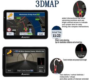 img 1 attached to 7-дюймовая автомобильная навигация с сенсорным экраном для GPS в грузовике с голосовым управлением, поддержкой грузовиков HGV, предупреждением о превышении скорости, картами 2021 года и бесплатными обновлениями на всю жизнь - США Канада Мексика