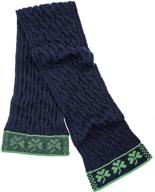saol three shamrock merino scarf men's accessories logo