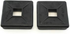 img 2 attached to 🔴 Red Hound Auto 4 Inch Square Vented Bumper Plug End Caps - RV Camper Trailer Pair Set