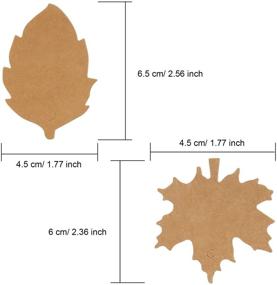 img 3 attached to 🍁 100 Pieces Maple and Leaf Kraft Gift Paper Tags for Thanksgiving, Christmas, Holiday, Wedding, Parties, Arts and Crafts with 65.6 Feet Rope - Shappy