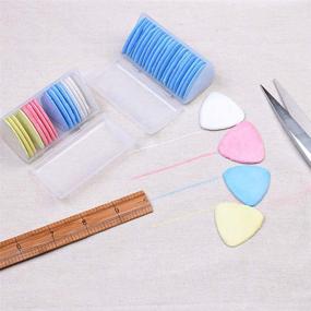 img 2 attached to 🧵 GSHLLO 30 Pcs Professional Triangle Tailor's Chalk Set for Sewing and Crafting