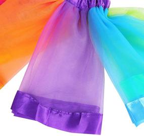 img 2 attached to Gorgeous TFJH E Kids Baby Girls Fish Scale Ballet Dance Tutu Skirt Shorts: Ideal Gymnastics Activewear for Ages 2-11Y