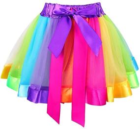 img 4 attached to Gorgeous TFJH E Kids Baby Girls Fish Scale Ballet Dance Tutu Skirt Shorts: Ideal Gymnastics Activewear for Ages 2-11Y