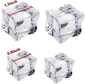 img 2 attached to Crystal Clear Faux Acrylic Square Ice Cubes: Stunning Photography Props, Centerpieces, and Party Decor – TonJin 35PCS