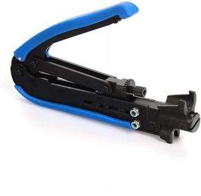 img 3 attached to 🔧 Gaobige Coaxial Compression Tool Kit: Adjustabale Crimper for rg6 rg59 rg11 75-5 75-7 Coaxial Cable, Includes Coaxial Cable Stripper and 10pcs F Compression Connectors - Blue
