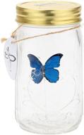 🦋 hsxxf led lamp jar with animated blue nc butterfly - tap to activate gift decoration логотип