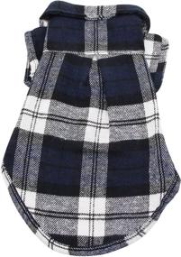 img 2 attached to YAODHAOD Pet Shirt Dog Plaid Shirt: British Style Plaid Tee for All Seasons - Soft, Adorable, and Casual Apparel for Pets
