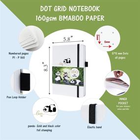 img 3 attached to 🐼 Panda Dotted Notebook: Dot Grid Journal with 160 Pages, 5*5mm Dots, 5.7X8.2 Inch Size, Ultra Thick 160 GSM Paper