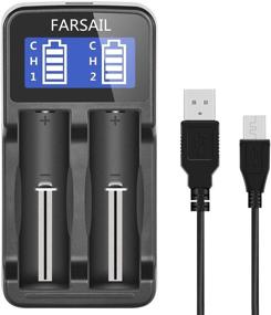 img 4 attached to 🔋 FARSAIL LCD Universal 18650 Battery Charger for Lithium-ion 18650 18350 18500 16340 18490 17670 17500, NiMH NiCd A AA AAA Rechargeable Batteries - Enhanced SEO