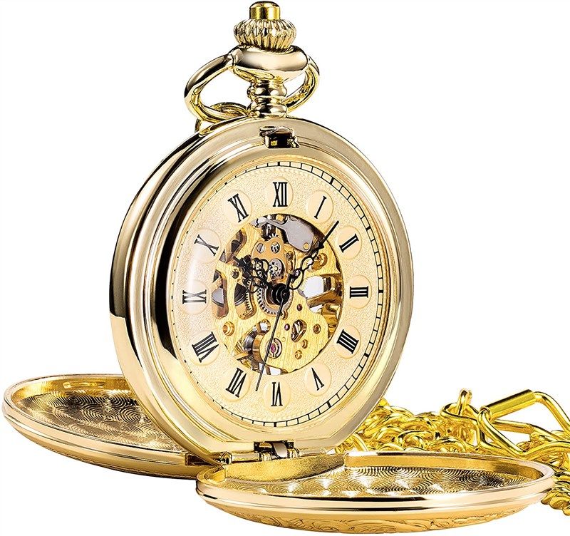 treeweto antique skeleton mechanical numerals men's watches 로고
