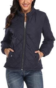 img 4 attached to PEIQI Quilted Outwear Pockets X Large Women's Clothing for Coats, Jackets & Vests