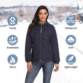 img 2 attached to PEIQI Quilted Outwear Pockets X Large Women's Clothing for Coats, Jackets & Vests