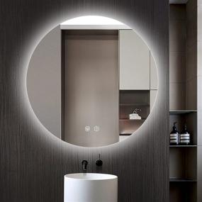 img 3 attached to 🪞 Tetote 36-Inch LED Backlit Round Bathroom Mirror with Light, Anti-Fog, Dimmable, CRI90+, IP54 Waterproof, Circle Vanity Wall Mounted Mirror