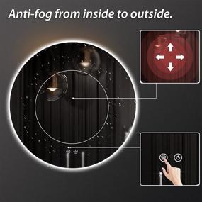 img 1 attached to 🪞 Tetote 36-Inch LED Backlit Round Bathroom Mirror with Light, Anti-Fog, Dimmable, CRI90+, IP54 Waterproof, Circle Vanity Wall Mounted Mirror