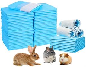 img 4 attached to 🐰 Amakunft 100 Pcs Rabbit Pee Pads: Super Absorbent Pet Training Potty Pads for Small Animals