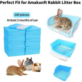 img 2 attached to 🐰 Amakunft 100 Pcs Rabbit Pee Pads: Super Absorbent Pet Training Potty Pads for Small Animals