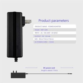 img 3 attached to 💡 Njuone DC 12V 4A Адаптер источника питания переключения - Надежный 12V 48W трансформатор для светодиодных ламп и систем безопасности